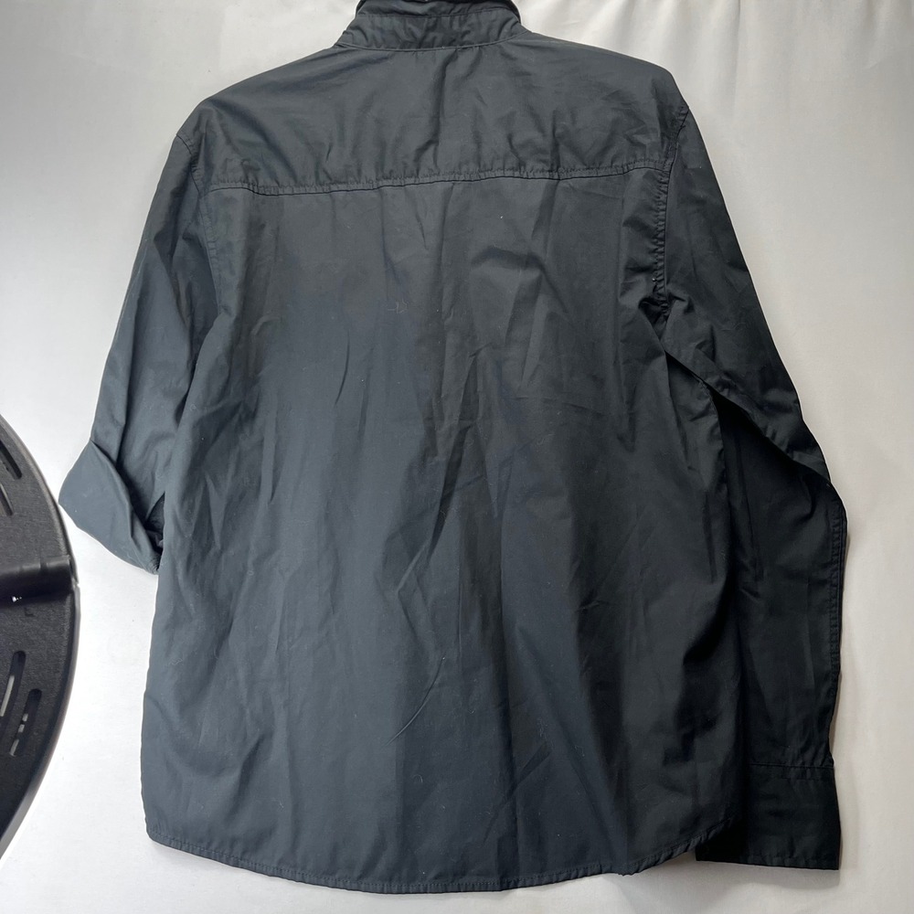 Southpole Shirt Mens Large Black Cotton Blend LongSleeve Button Up UtilityPocket - Picture 9 of 9